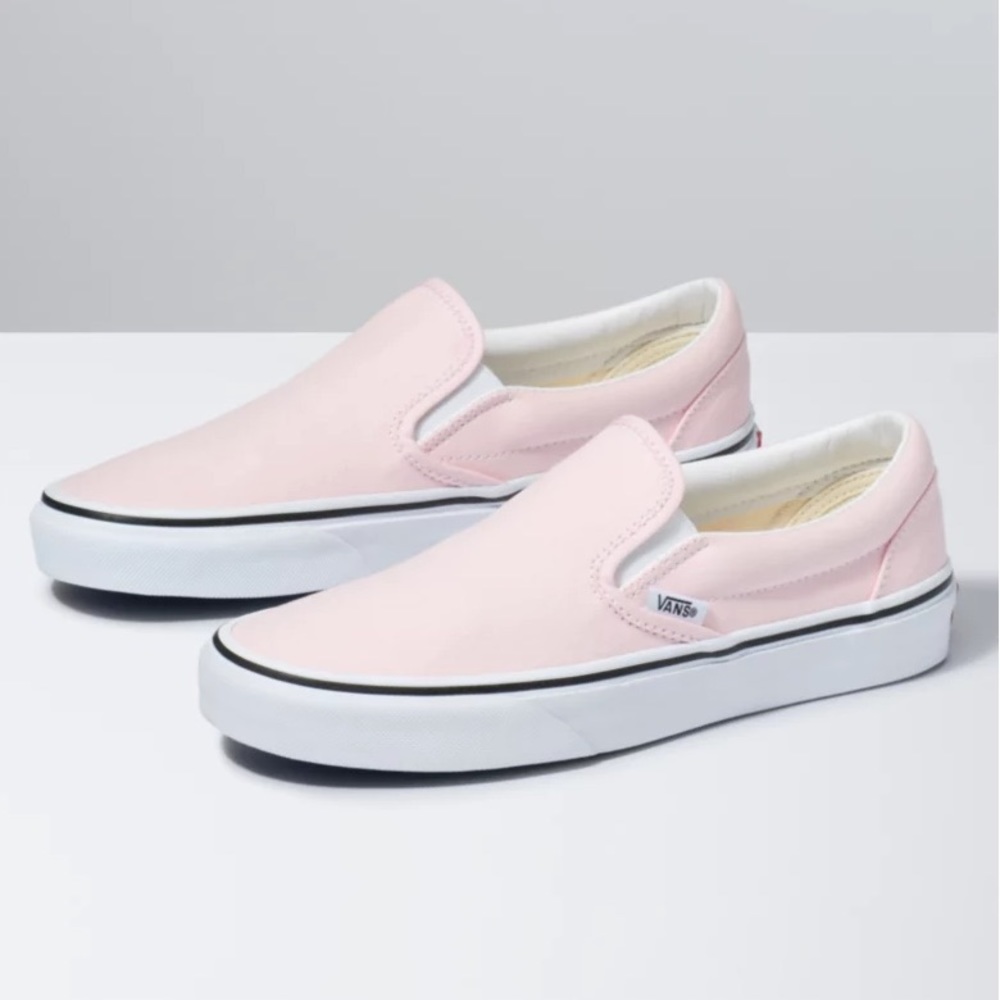 VANS pink slip on shoes